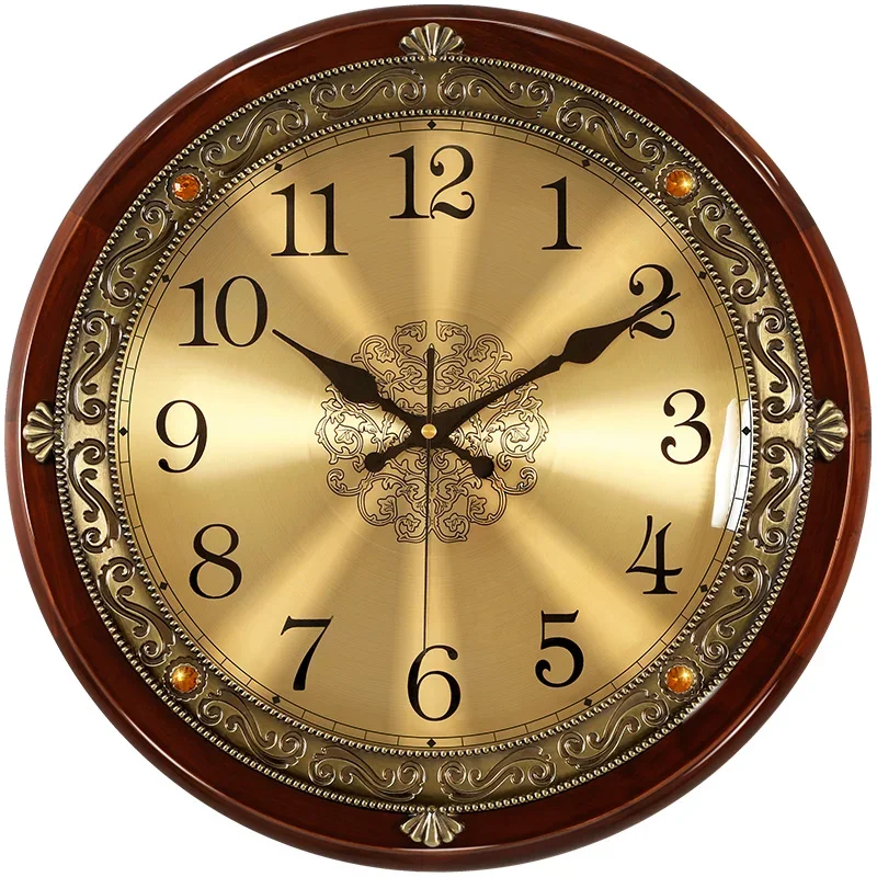 Luxury Lifestyle Us - Luxury Wood Wall Clock Metal Retro