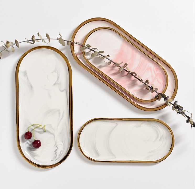 Nordic Marble Texture Tray Cer - огляд і ціна Marble Serving Board