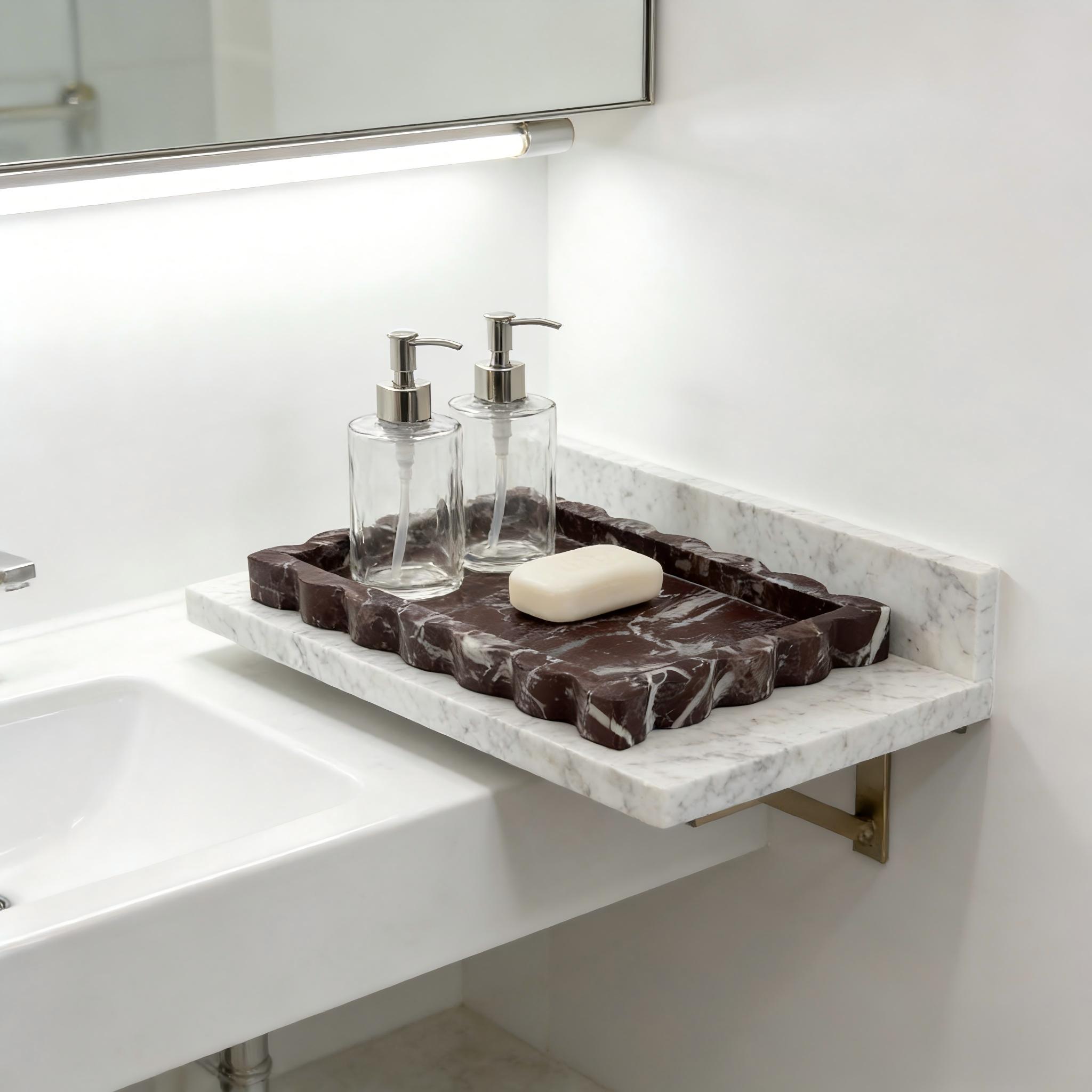 Natural Purple Ross Scalloped  - огляд і ціна Marble Serving Board
