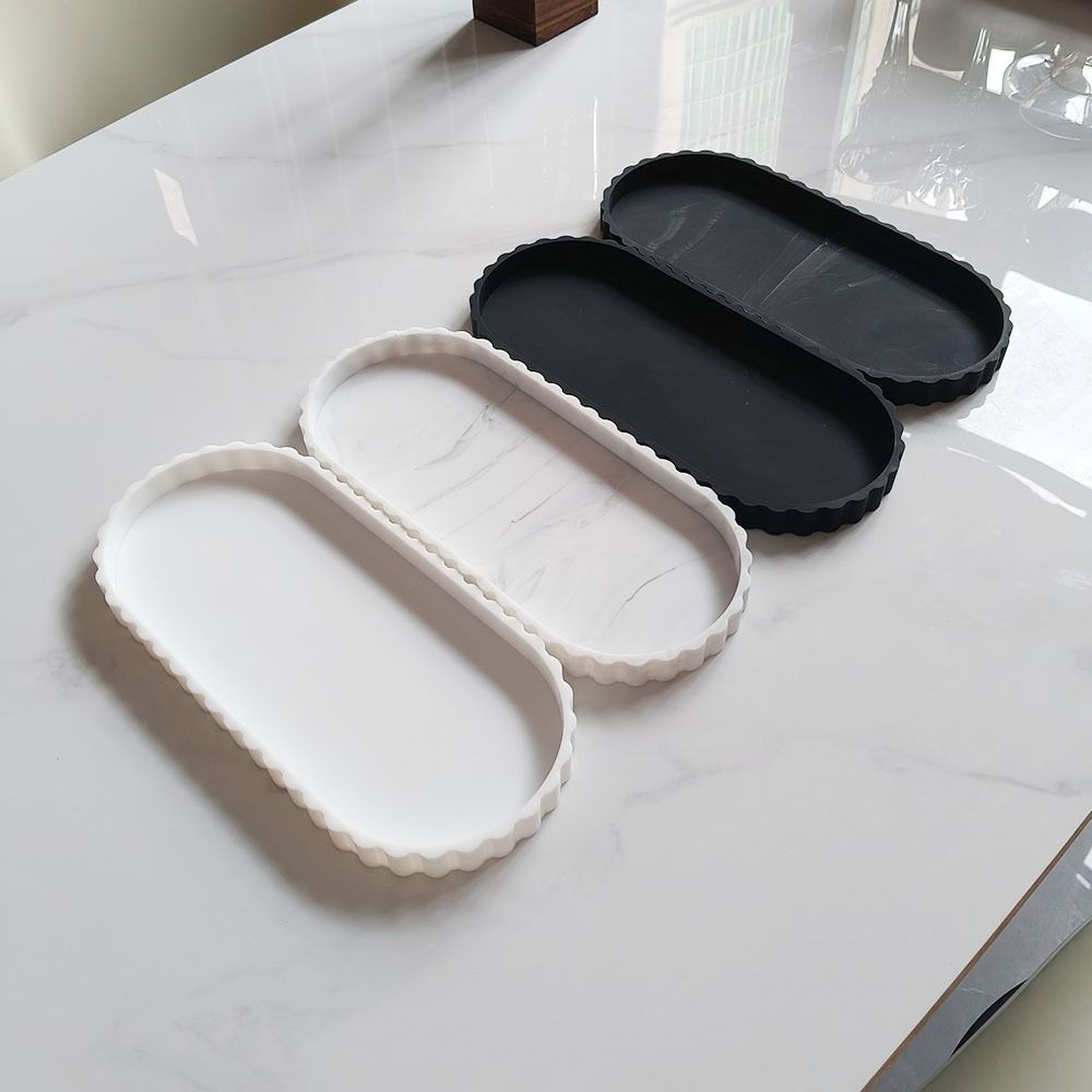 Silicone Oval Storage Tray Wav - огляд і ціна Marble Serving Board