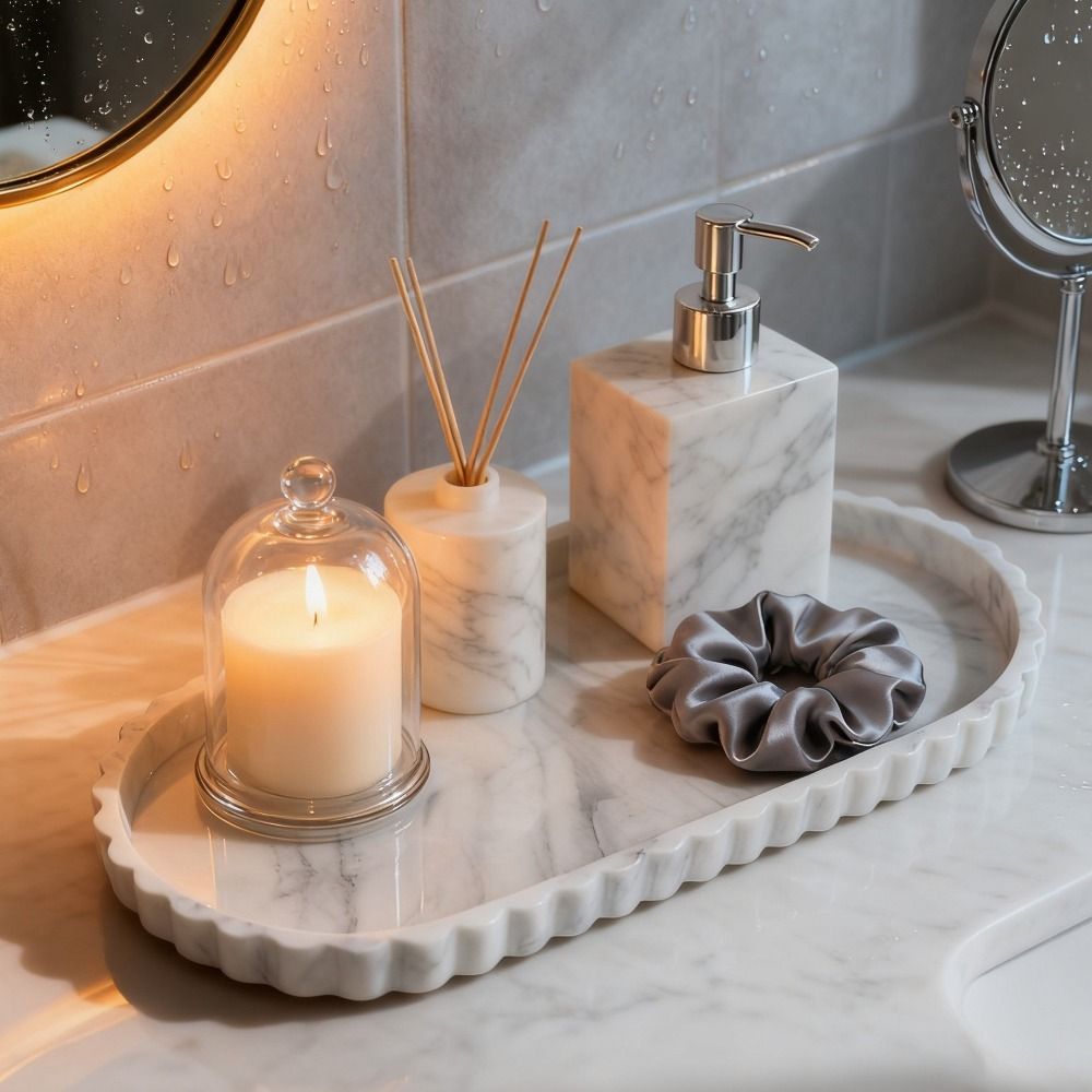Silicone Oval Storage Tray Wav - огляд і ціна Marble Serving Board